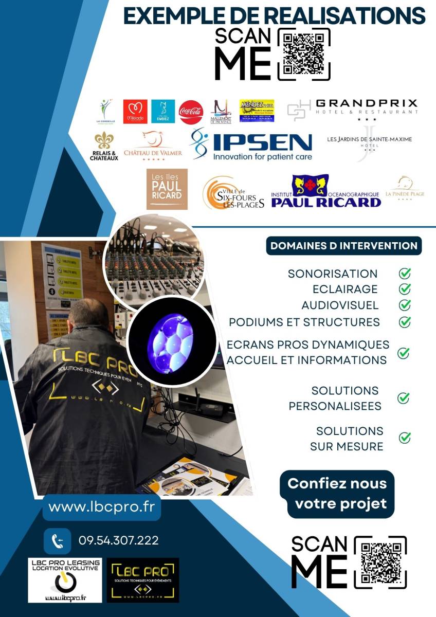 installation sonorisation éclairage audiovisuel pour seminaire à toulon dans le var