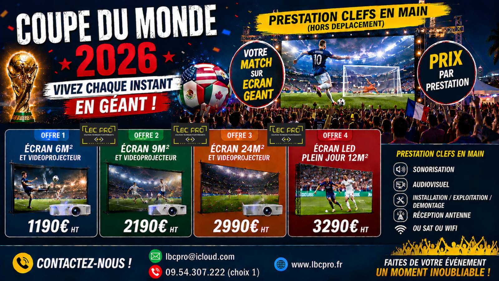 ecran géant coupe du monde foot dans le var 