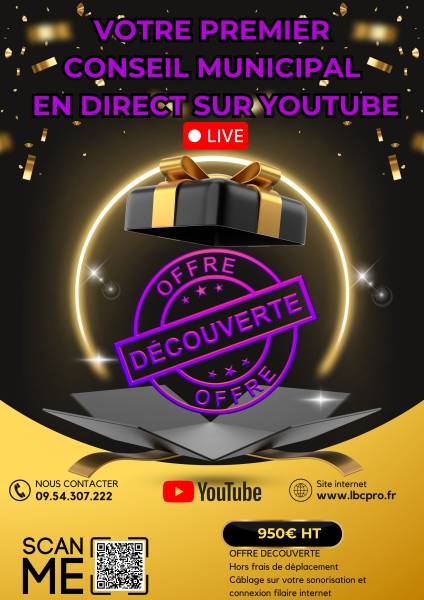OFFRE DECOUVERTE CAPTATION VIDEO ET DIFFUSION CONSEILS MUNICIPAUX VAR
