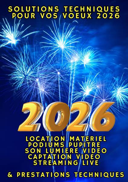 prestation technique voeux 2026 location podium