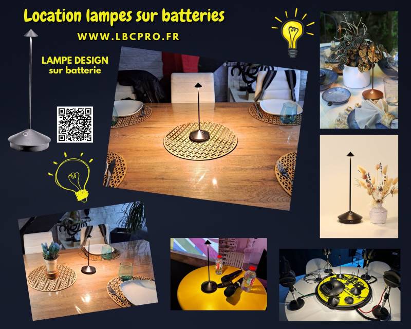 location lampes de tables sur batteries 