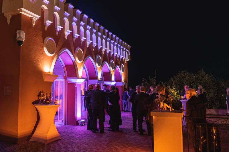 éclairage chateau de cremat à nice dans les alpes maritimes 