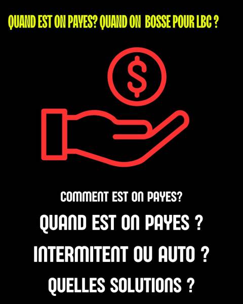 Quand est on payés par LBC PRO EVENTS ?