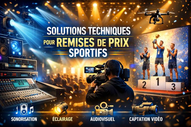 Prestation technique son lumière video podiums remise de prix sportifs dans le var