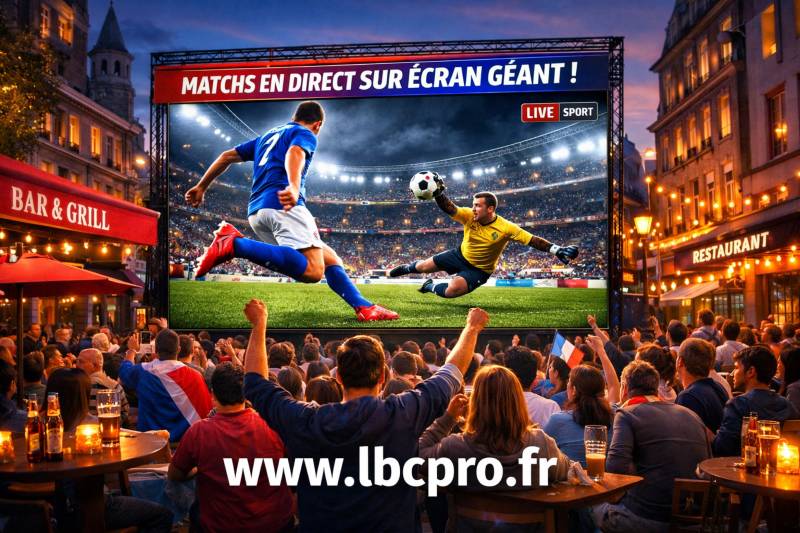 retransmission sur écran géant évènements sportifs à Sanary dans le var